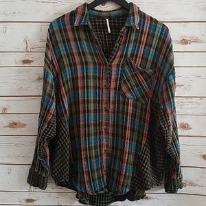 Eucfree People Boho Flannel Shirt - image 1